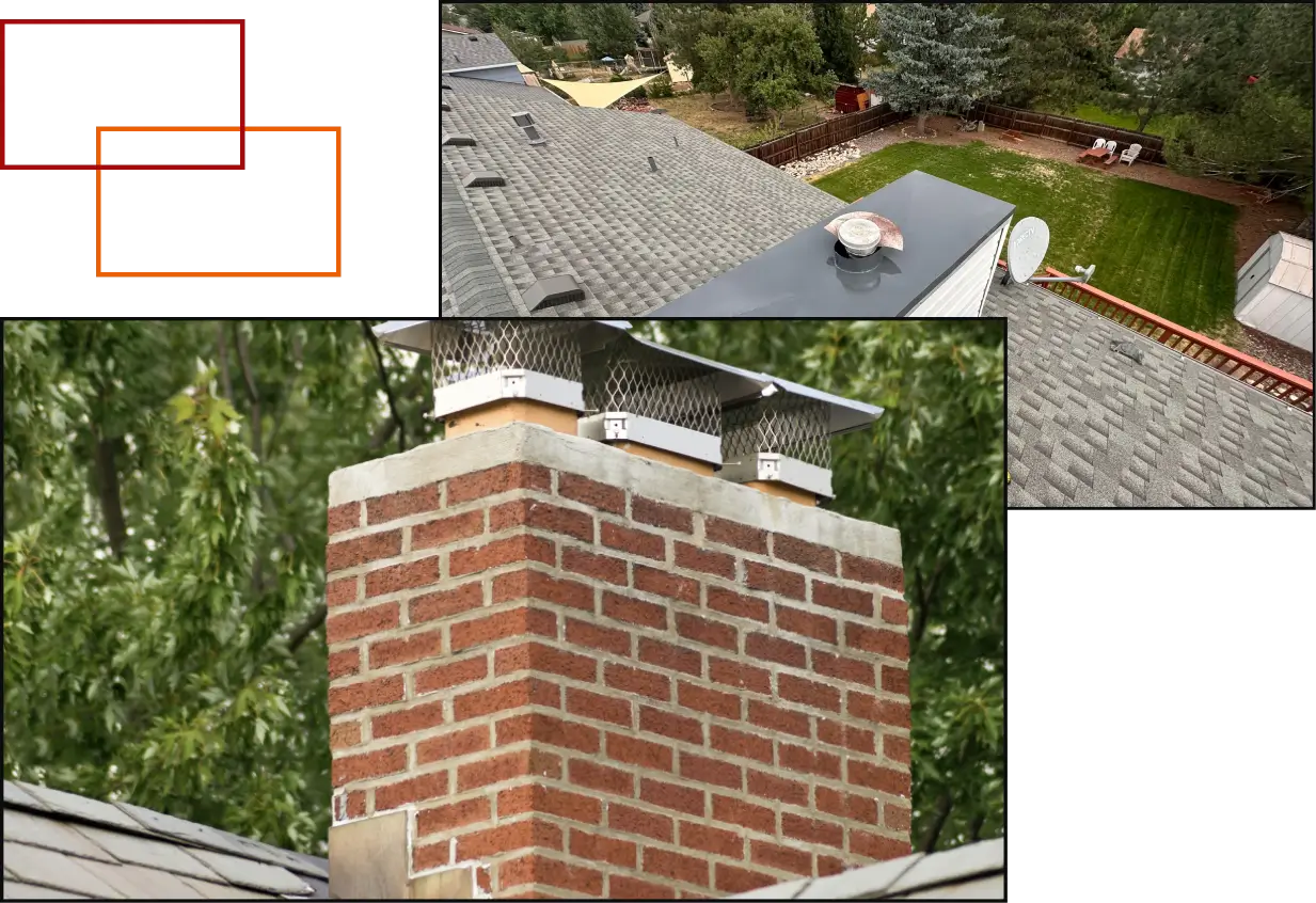 Freeze-thaw damage on brick masonry showing cracked crown